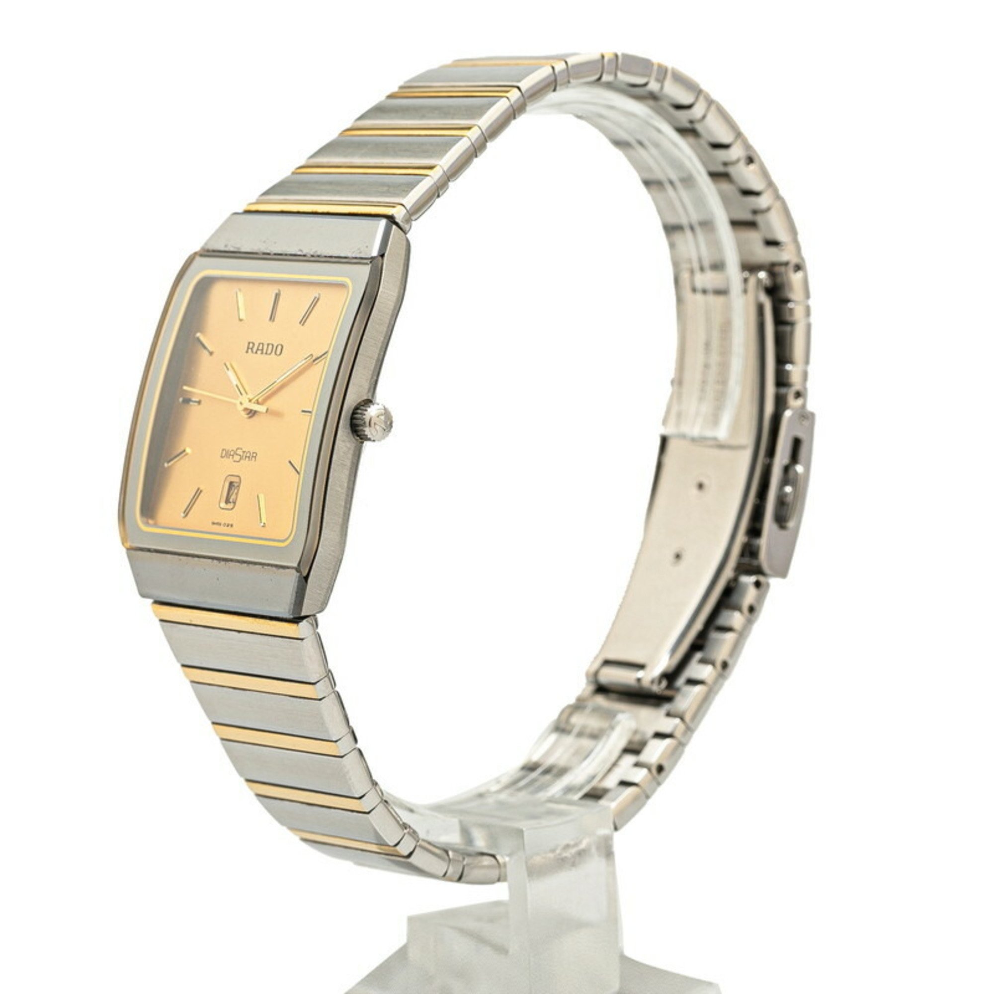 RADO Diamond Star Watch 129.0266.3 Quartz Gold Dial Stainless Steel Ladies