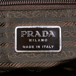 Prada Triangle Plate Handbag Tote Bag Khaki Green Nylon Women's PRADA