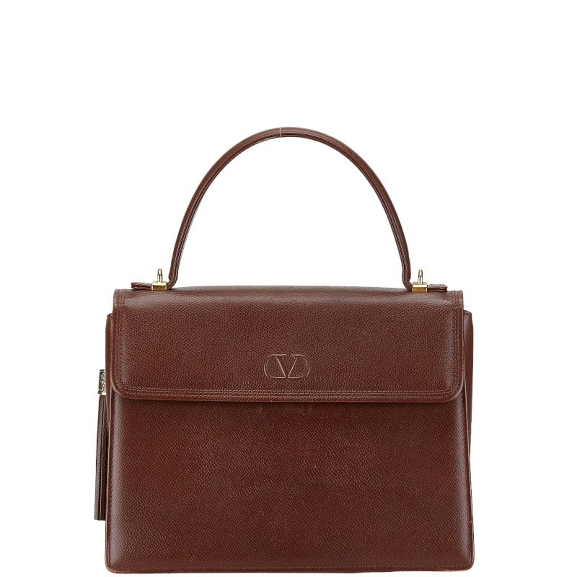 Valentino handbag shoulder bag brown leather women's