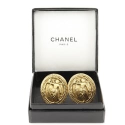 CHANEL Angel Earrings Coco Mark Gold Plated Approx. 19.3g Women's