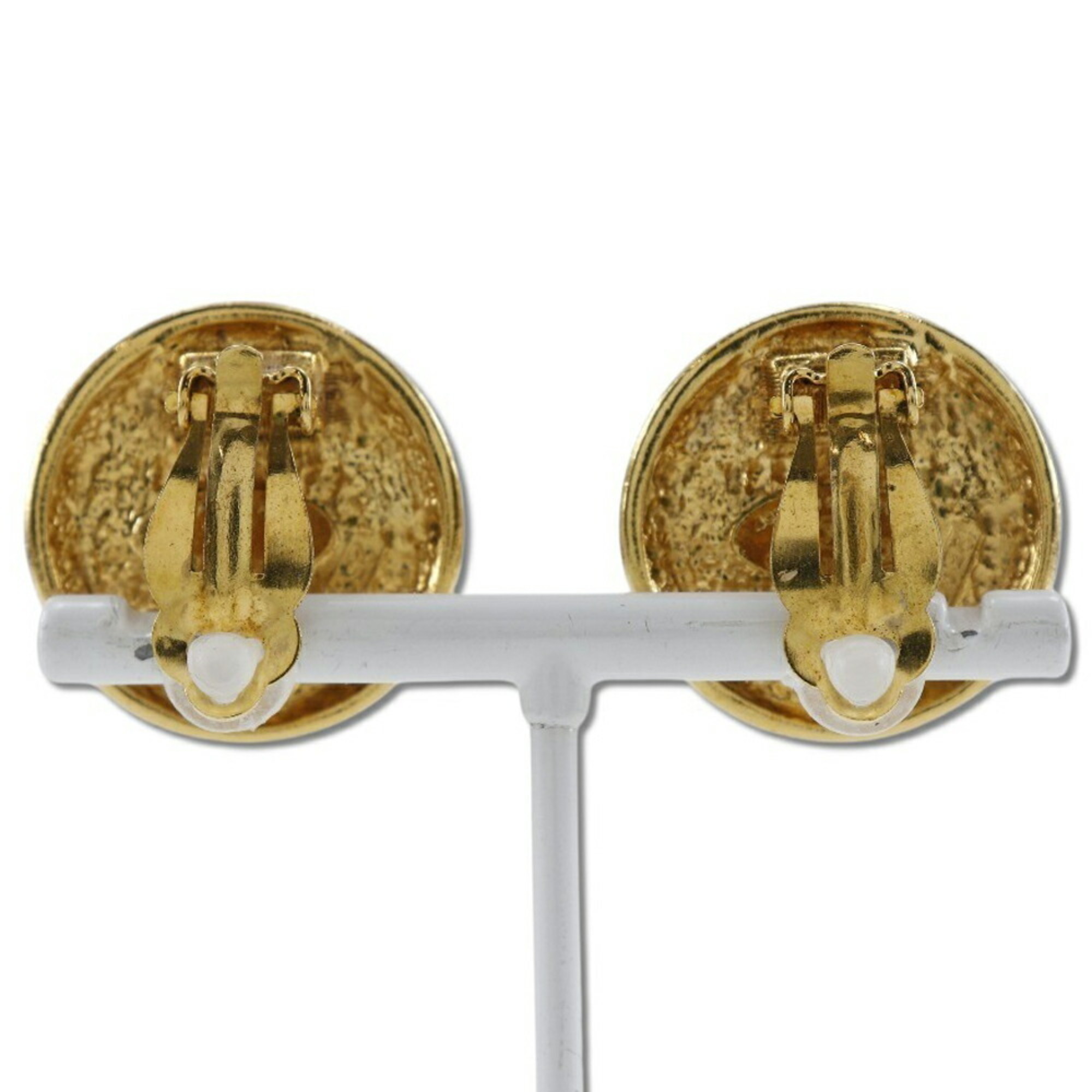 CHANEL Earrings, Fake Pearl x Gold Plated, Approx. 22g, Women's