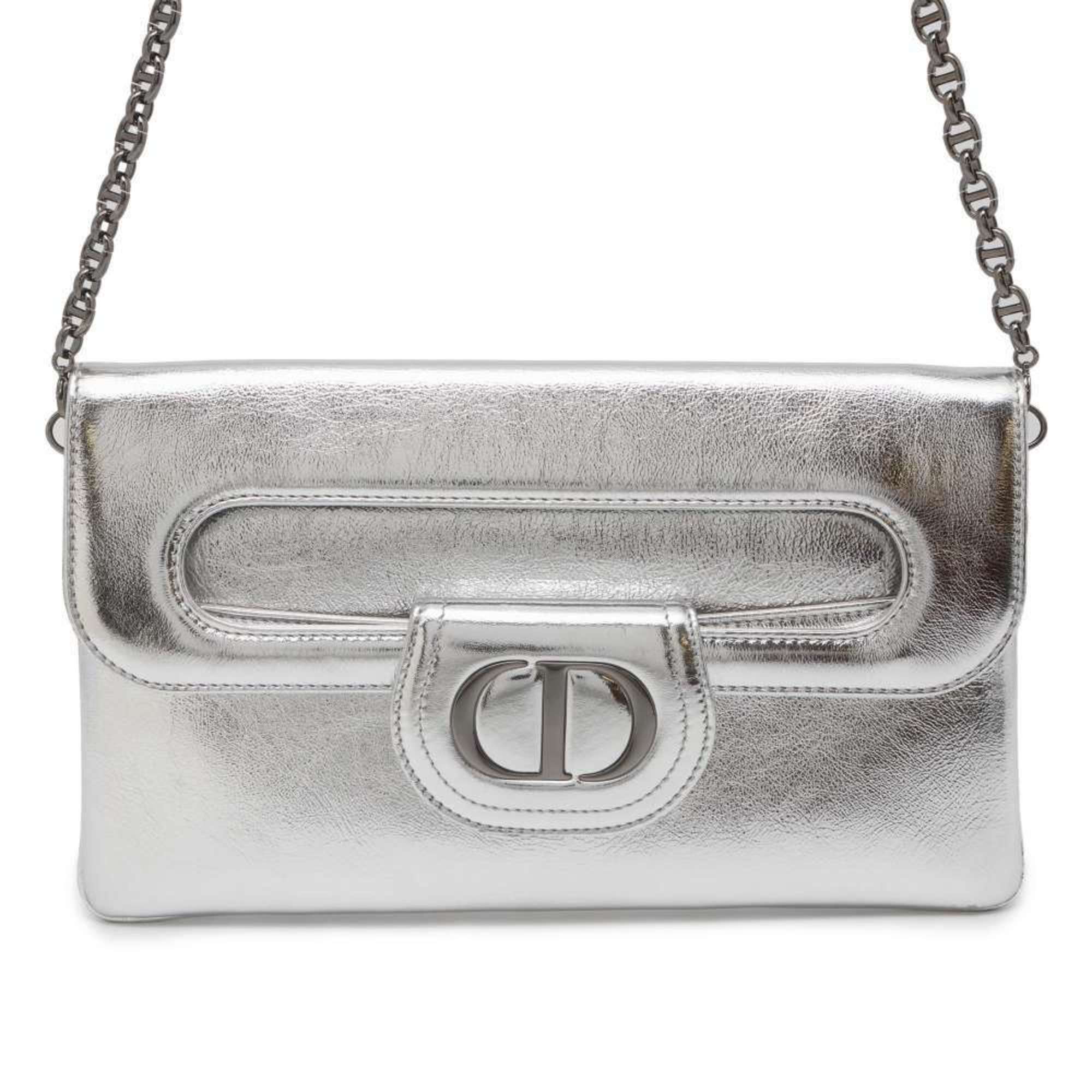 Christian Dior Clutch Bag Leather 2way Chain Shoulder Sale Item