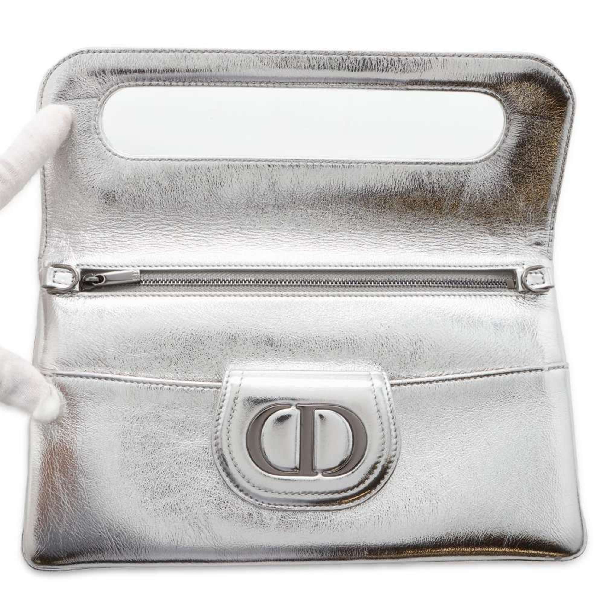 Christian Dior Clutch Bag Leather 2way Chain Shoulder Sale Item