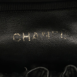 Chanel Coco Mark Handbag Vanity Bag Black Gold Caviar Skin Women's CHANEL