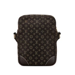 Louis Vuitton Monogram Run Danube Shoulder Bag M95228 Ebene Brown Canvas Leather Women's LOUIS VUITTON