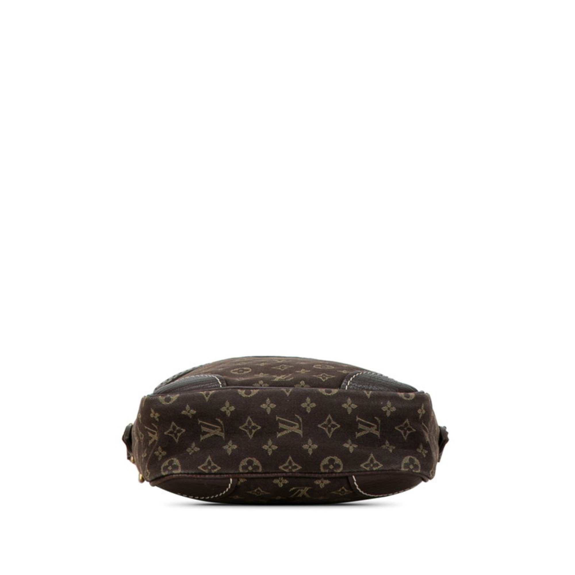 Louis Vuitton Monogram Run Danube Shoulder Bag M95228 Ebene Brown Canvas Leather Women's LOUIS VUITTON