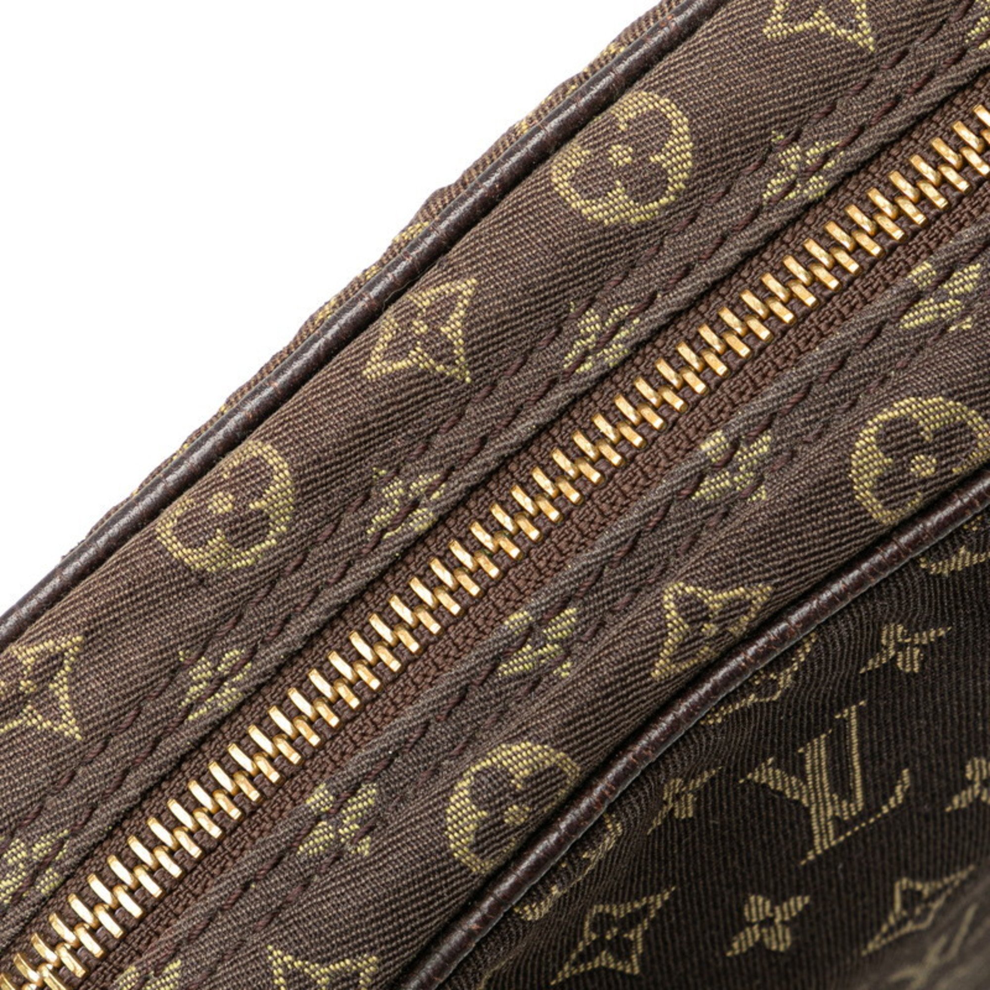 Louis Vuitton Monogram Run Danube Shoulder Bag M95228 Ebene Brown Canvas Leather Women's LOUIS VUITTON