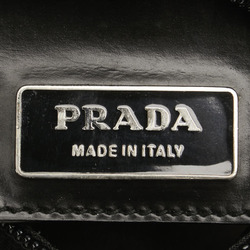 Prada Triangle Plate Sacoche Shoulder Bag Black Nylon Women's PRADA