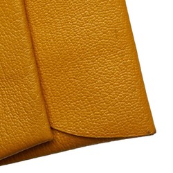 Hermes Bastia Coin Case Jaune Ambre Yellow Chevre Women's HERMES