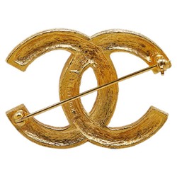 Chanel Coco Mark Rhinestone Brooch Gold Plated Women's CHANEL