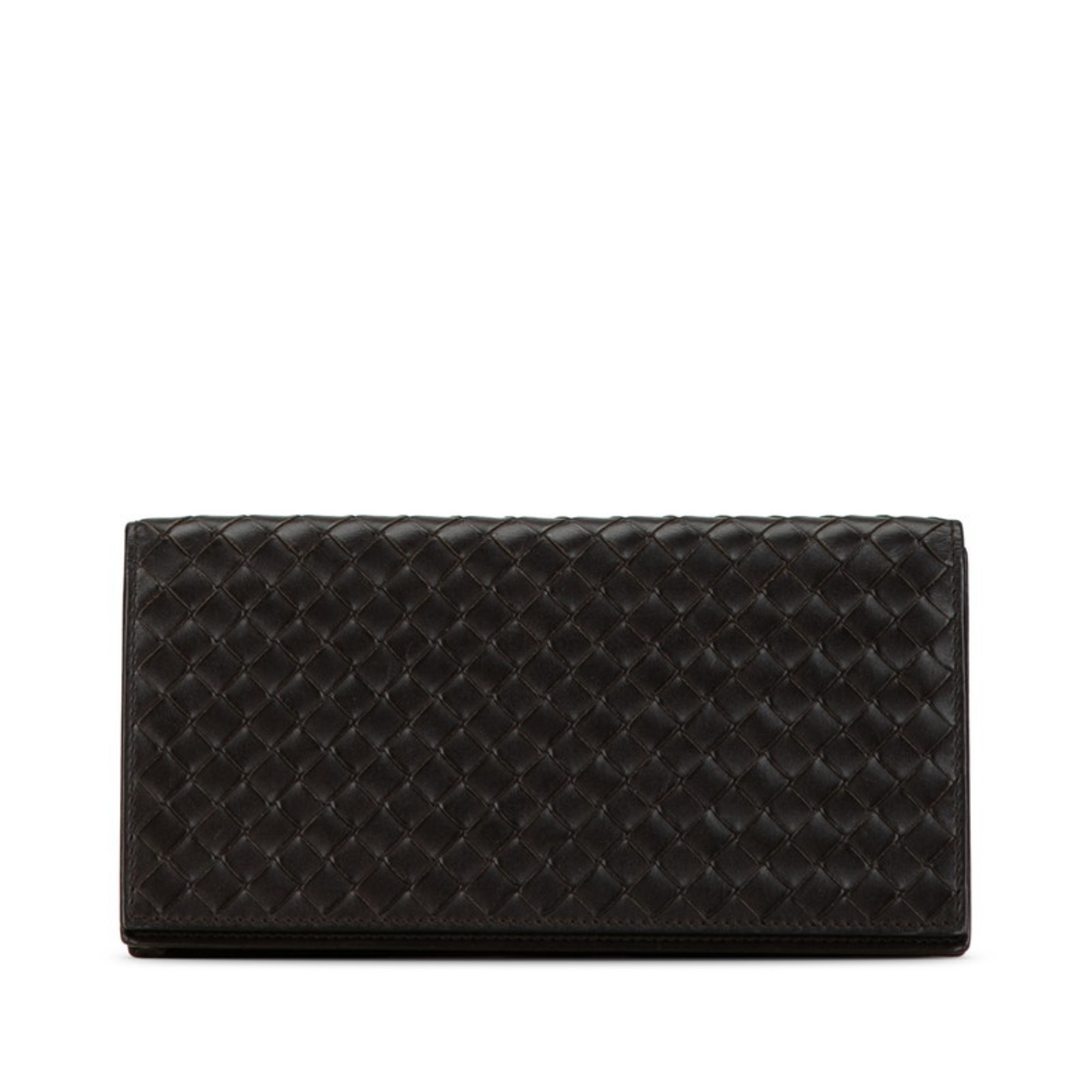 Bottega Veneta Intrecciato Long Wallet Brown Leather Women's BOTTEGAVENETA