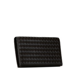 Bottega Veneta Intrecciato Long Wallet Brown Leather Women's BOTTEGAVENETA