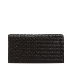 Bottega Veneta Intrecciato Long Wallet Brown Leather Women's BOTTEGAVENETA