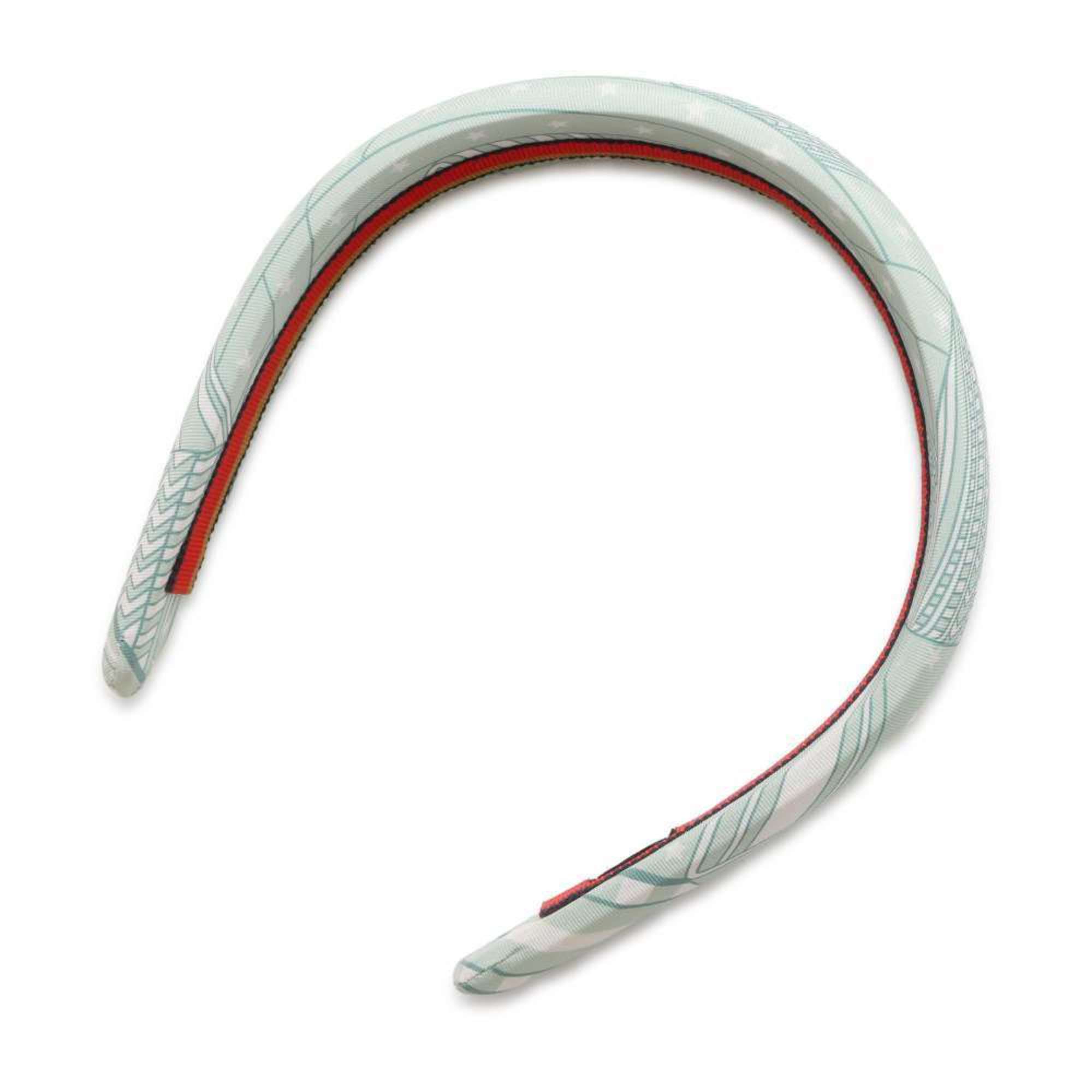 Hermes Headband Gina Zigzag Silk HERMES Hair