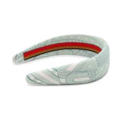 Hermes Headband Gina Zigzag Silk HERMES Hair