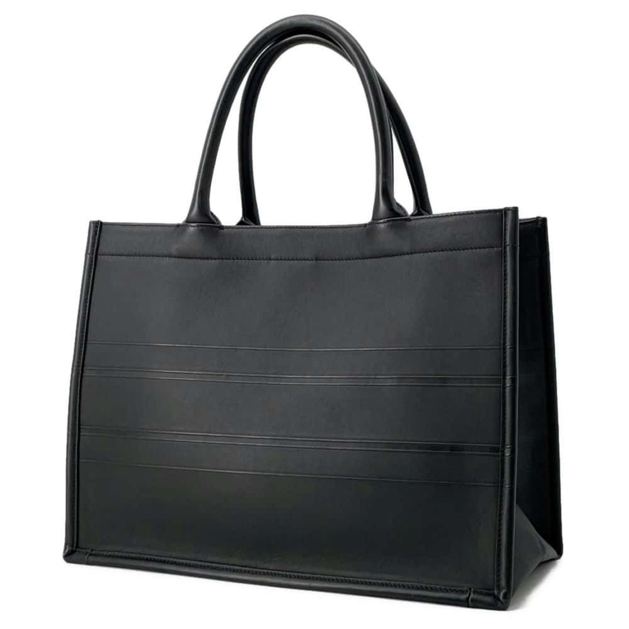 Christian Dior Tote Bag Book Medium Calf Leather M1296ZGSB_M900 Black