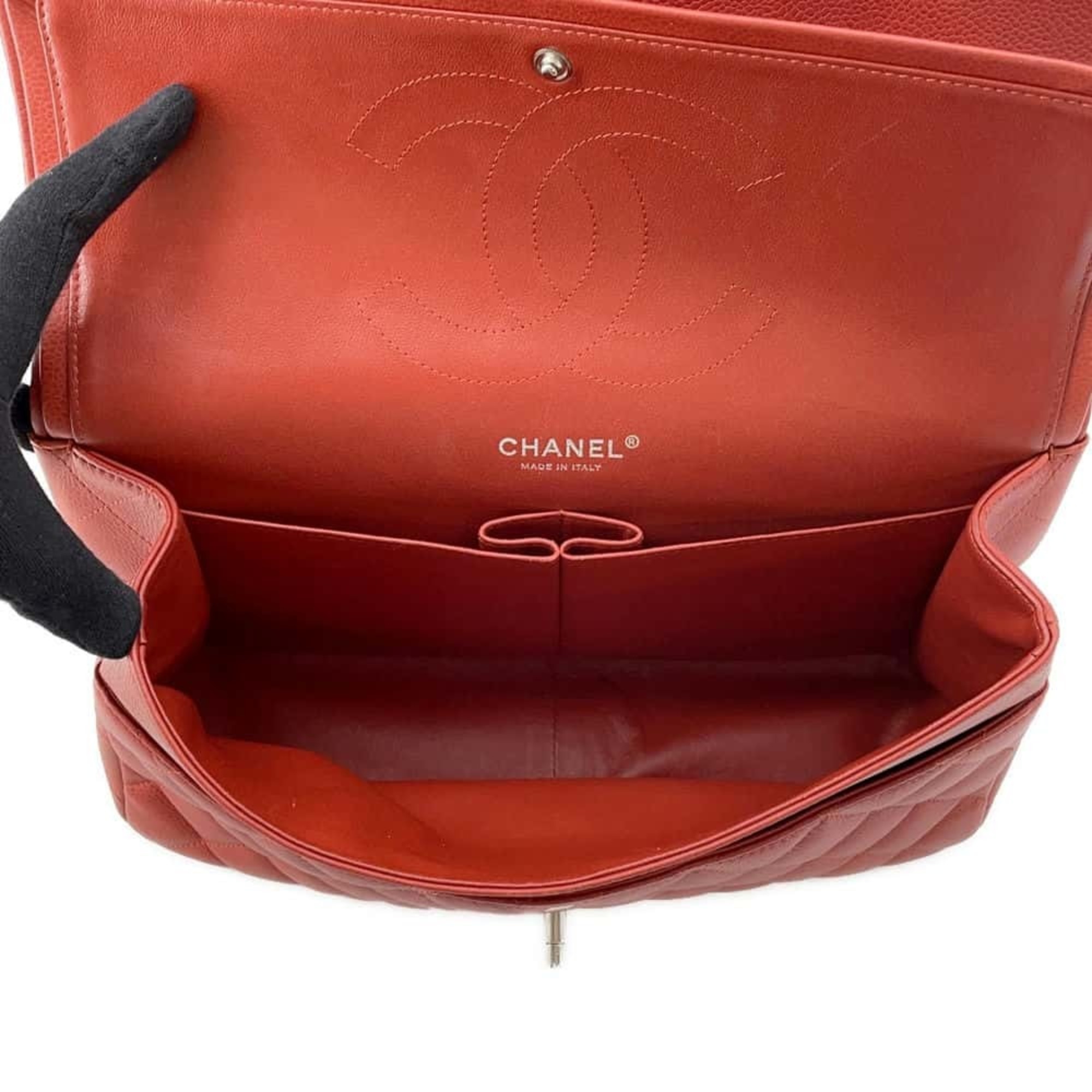 Chanel Chain Shoulder Bag Matelasse 30 Caviar Skin Coco Mark A58600 CHANEL Red