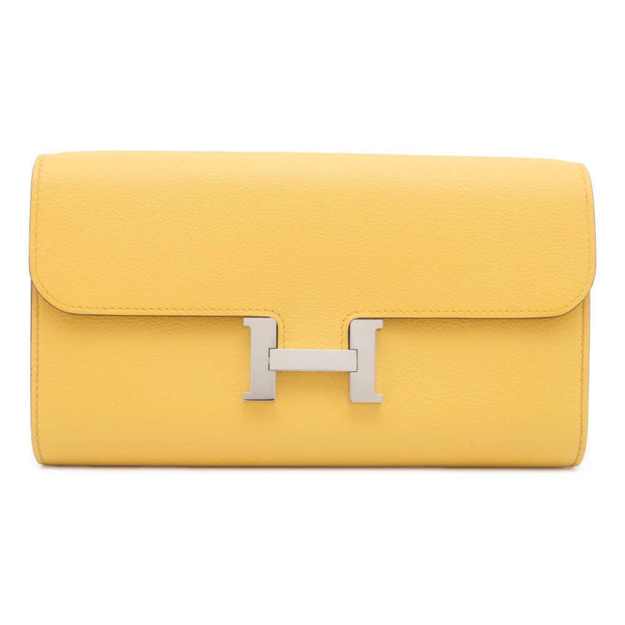 Hermes Long Wallet Constance To Go Sun Evercolor W Engraved