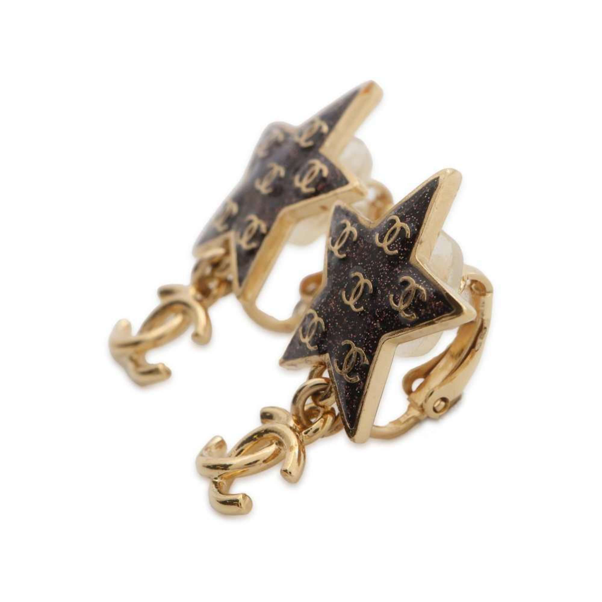 Chanel Earrings Coco Mark Star Motif C24 C CHANEL