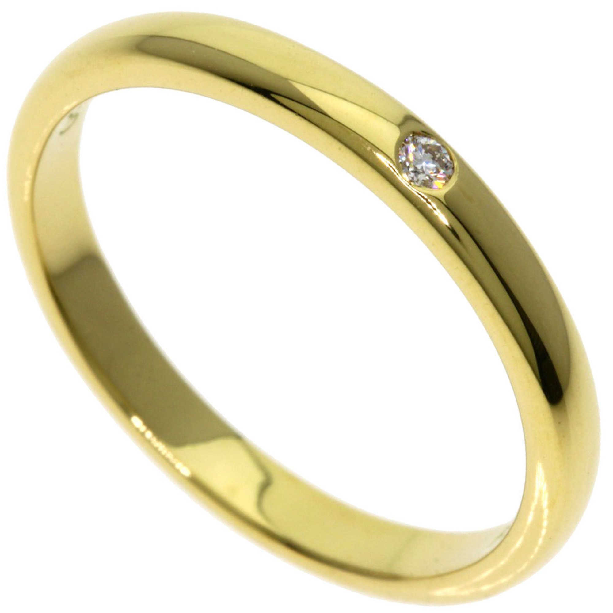 Tiffany Classic Band 1P Diamond Ring, 18K Yellow Gold, Women's, TIFFANY&Co.