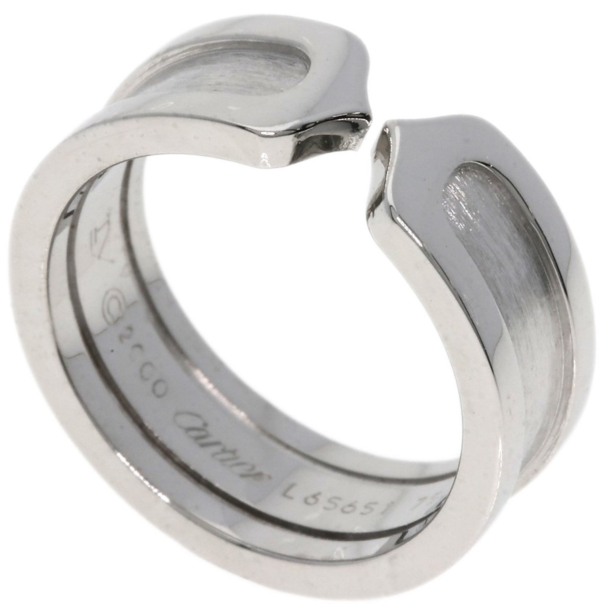 Cartier C2 Ring #49 K18 White Gold Women's CARTIER