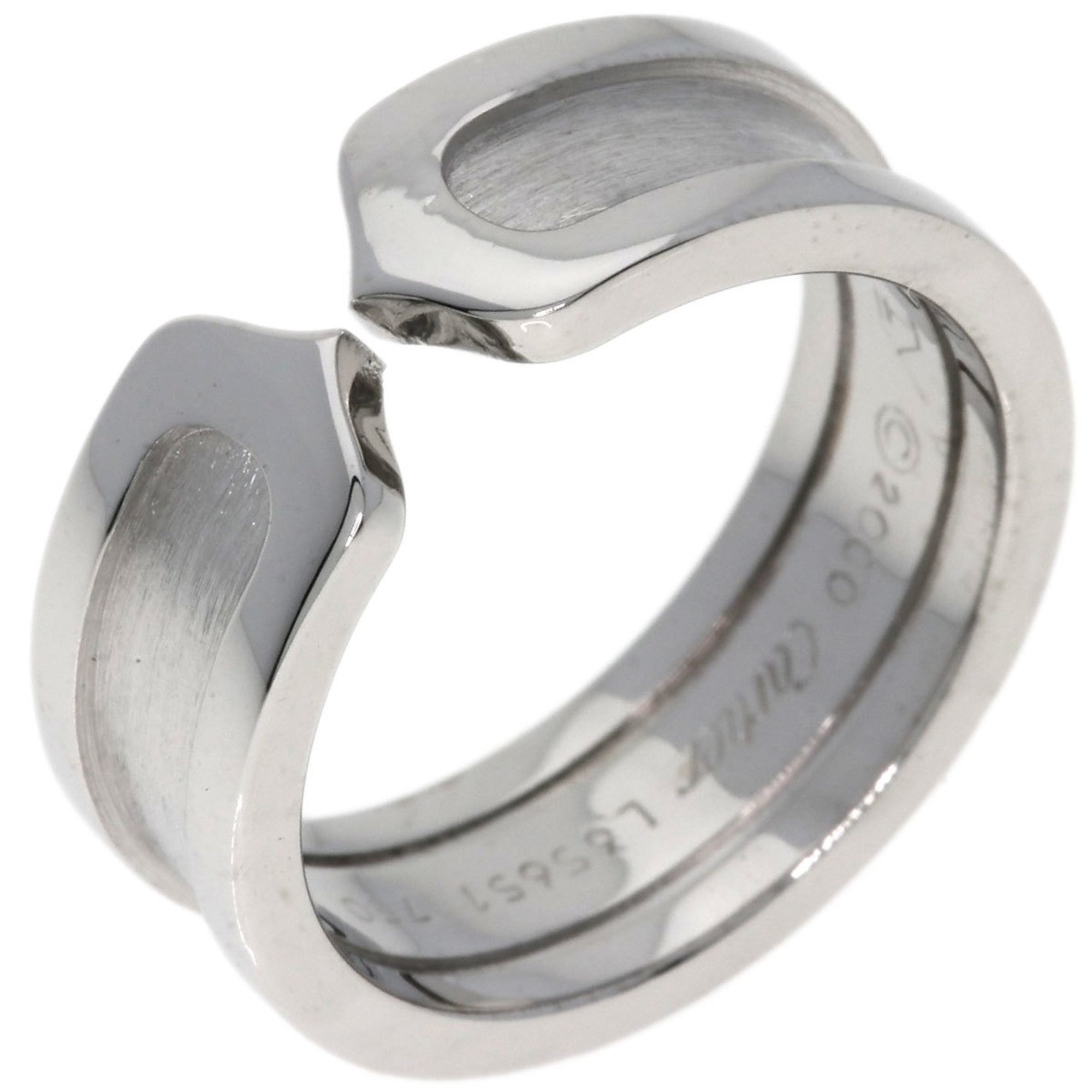 Cartier C2 Ring #49 K18 White Gold Women's CARTIER