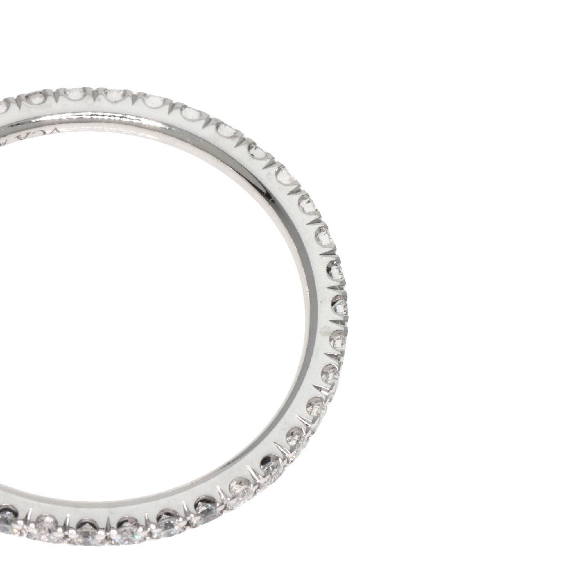 Van Cleef & Arpels Felicite Eternity #49 Ring, 18K White Gold, Women's,