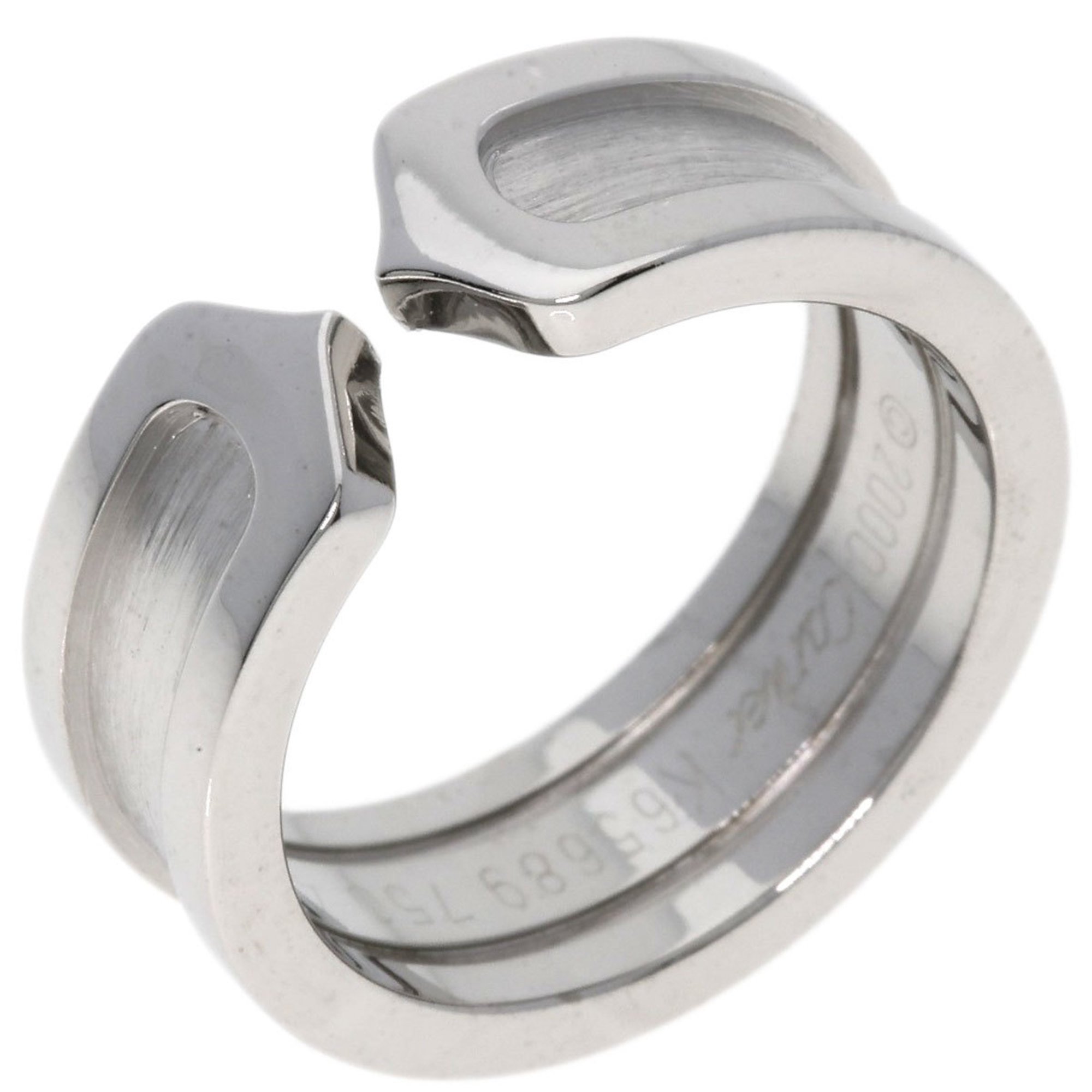 Cartier C2 Ring #47 Ring, 18K White Gold, Women's, CARTIER