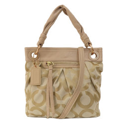 Coach 13420 Op Art Handbag Canvas Women's COACH