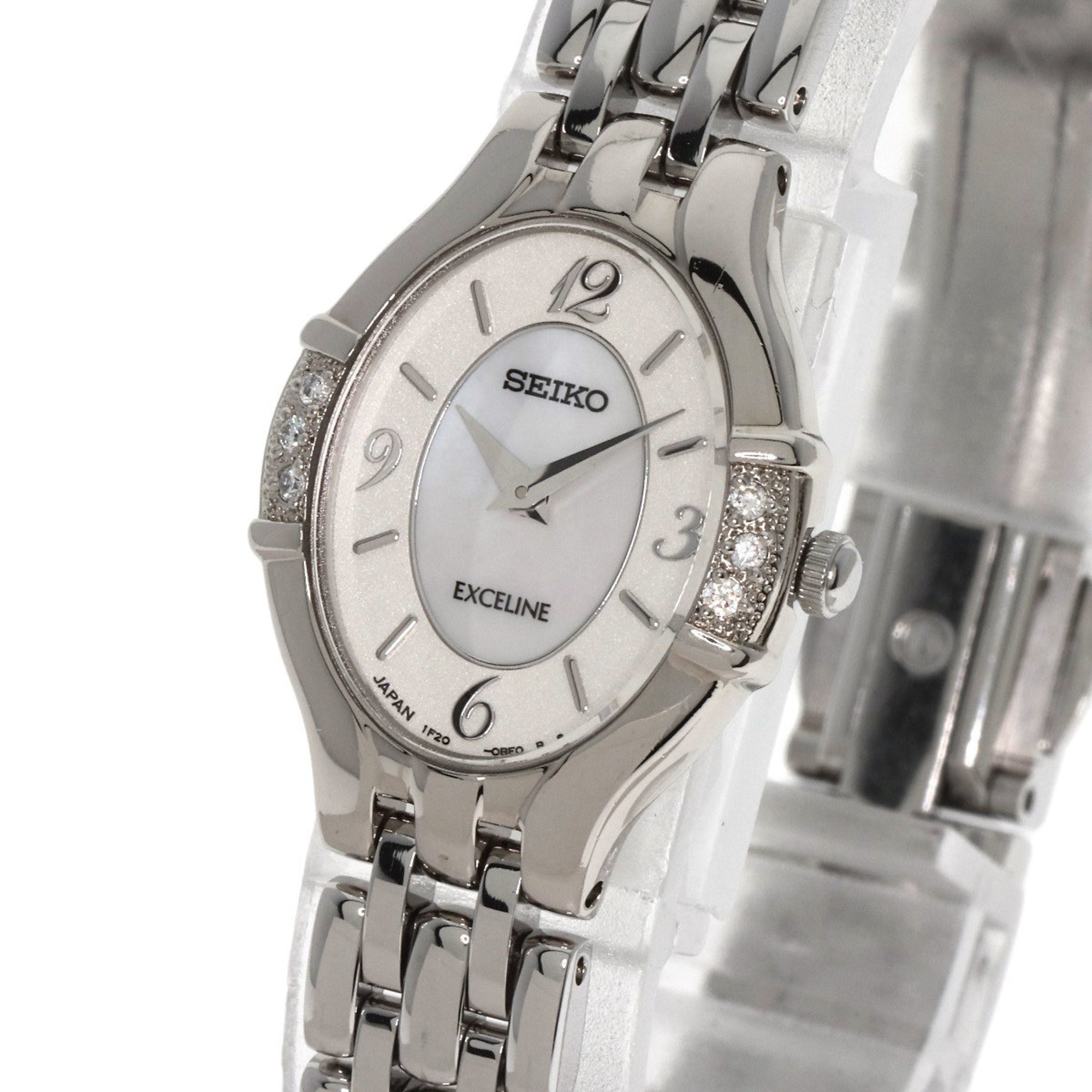 Seiko IF20-0AW0 Exceline 6P Diamond Watch Stainless Steel SS Ladies SEIKO