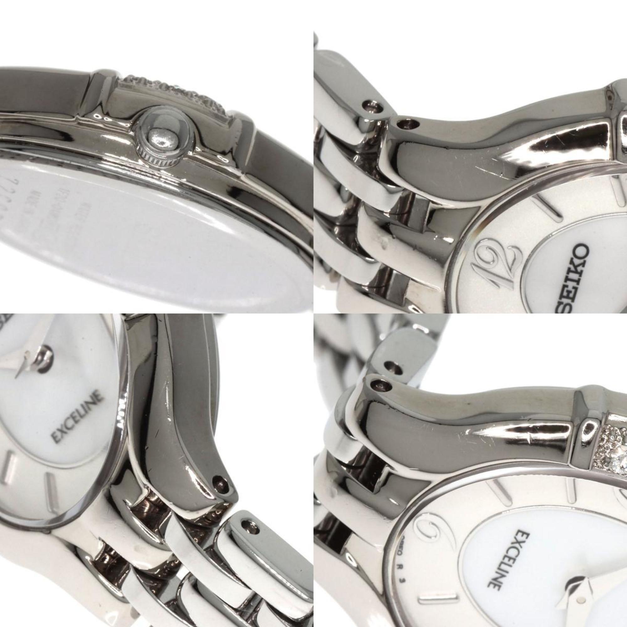 Seiko IF20-0AW0 Exceline 6P Diamond Watch Stainless Steel SS Ladies SEIKO