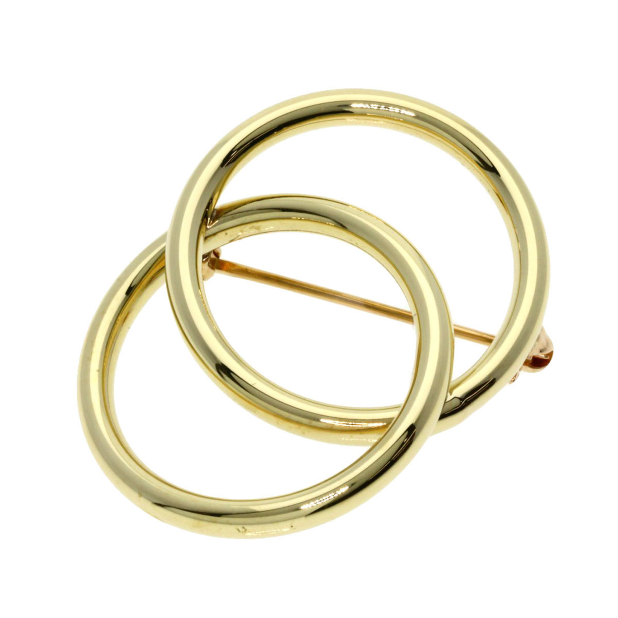 Tiffany Double Circle Brooch, 14K Yellow Gold, Women's, TIFFANY&Co.