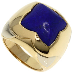 BVLGARI Piramide Lapis Lazuli Ring, K18 Yellow Gold, K18WG, Women's