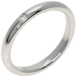 Tiffany Stacking Band 1P Diamond Ring, Platinum PT950, Women's, TIFFANY&Co.