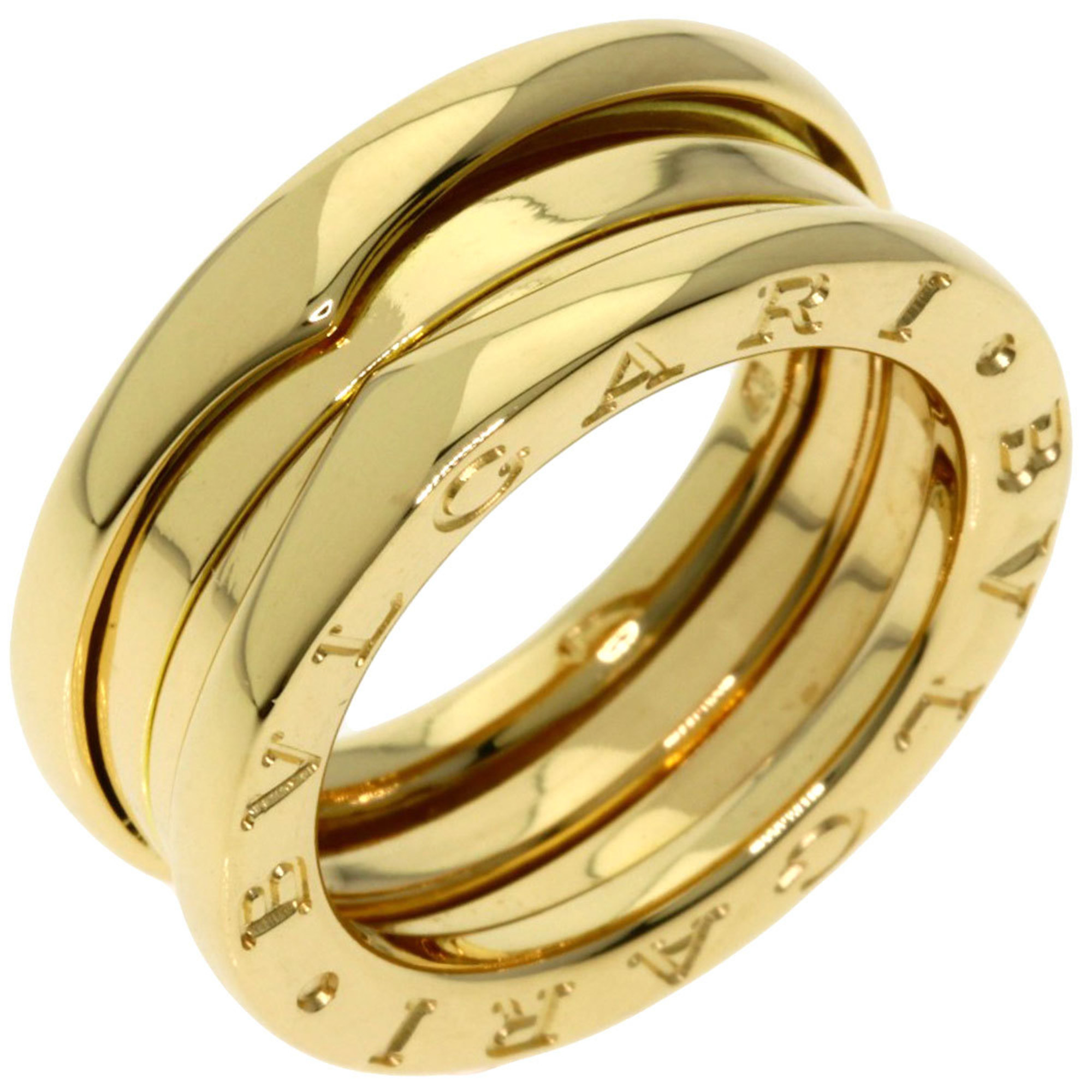 BVLGARI B-zero1 B-zero One 2-band #48 Ring, K18 Yellow Gold, Women's