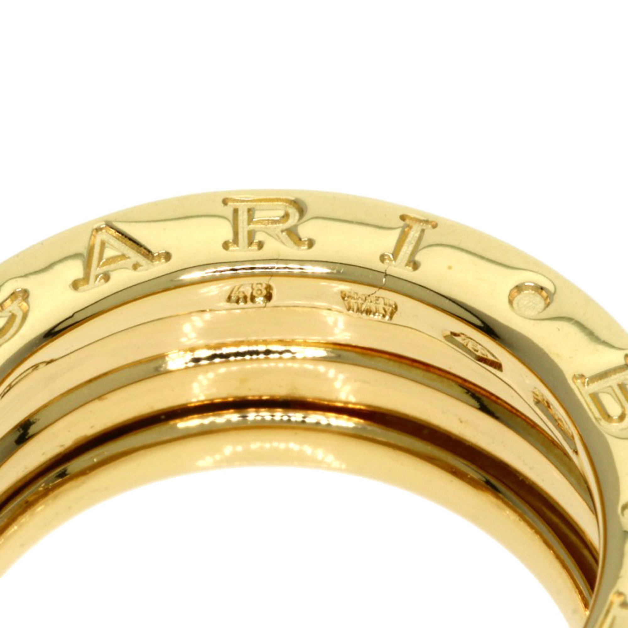 BVLGARI B-zero1 B-zero One 2-band #48 Ring, K18 Yellow Gold, Women's