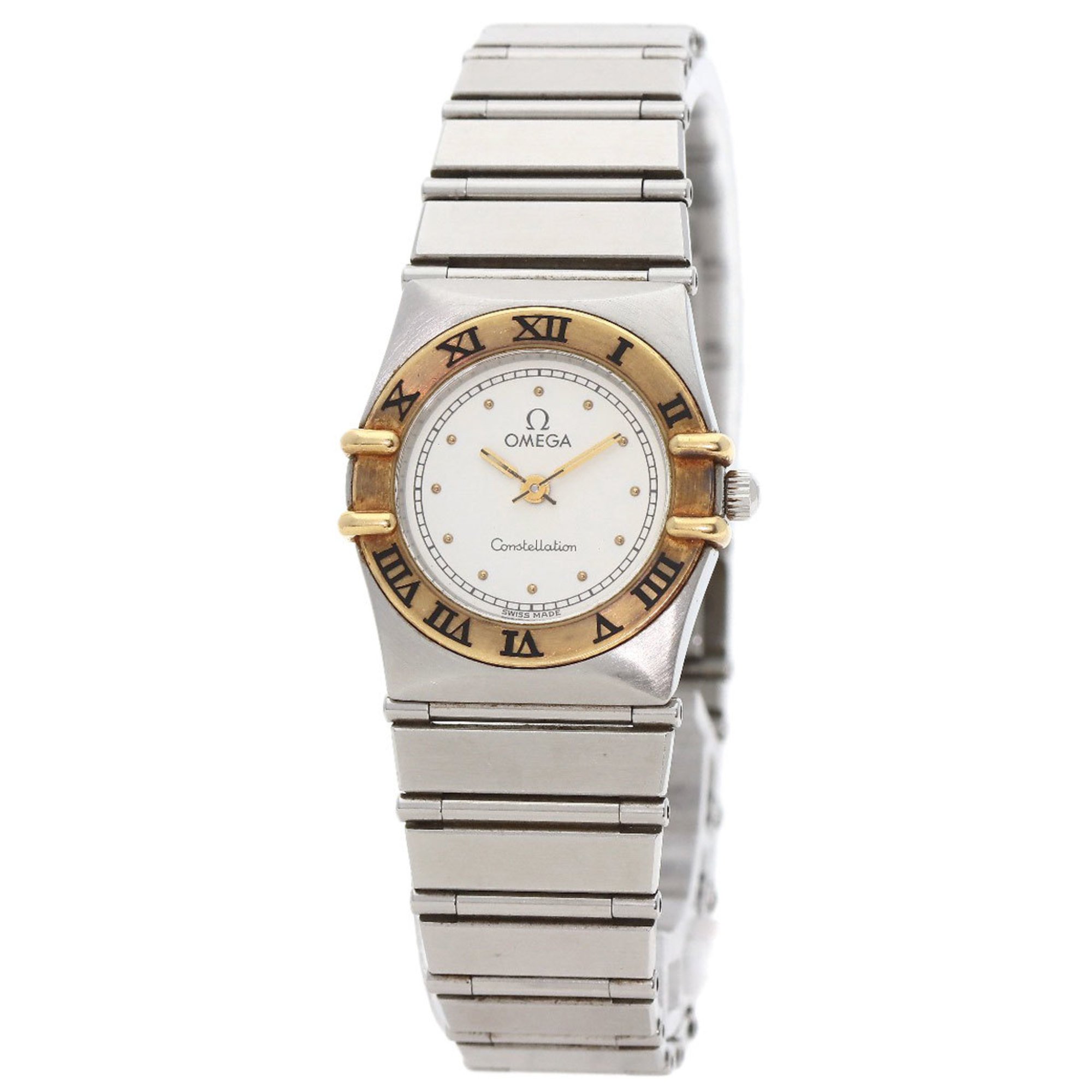 OMEGA Constellation Flat Bezel Watch Stainless Steel Two-tone Ladies