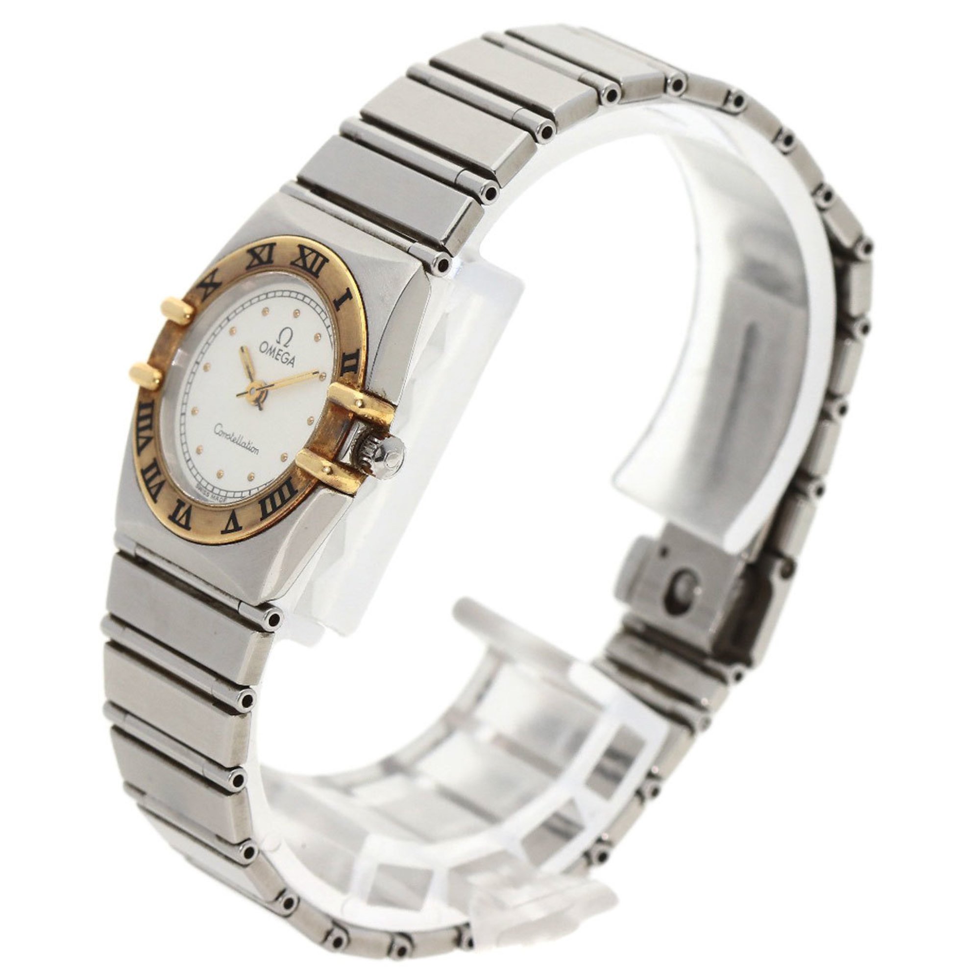 OMEGA Constellation Flat Bezel Watch Stainless Steel Two-tone Ladies