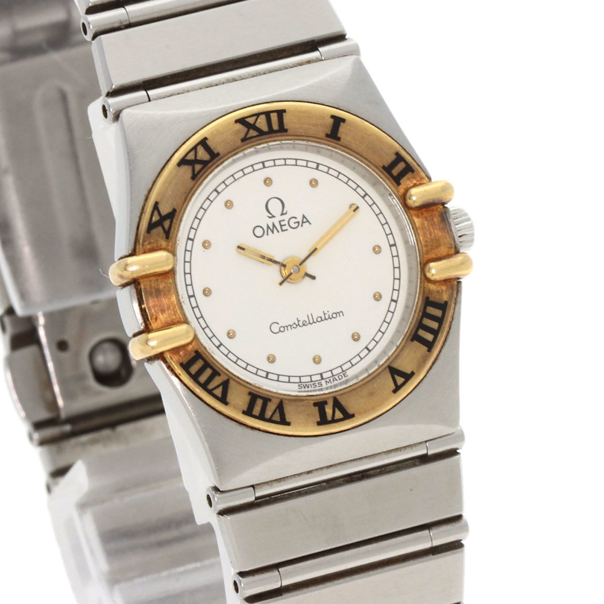 OMEGA Constellation Flat Bezel Watch Stainless Steel Two-tone Ladies