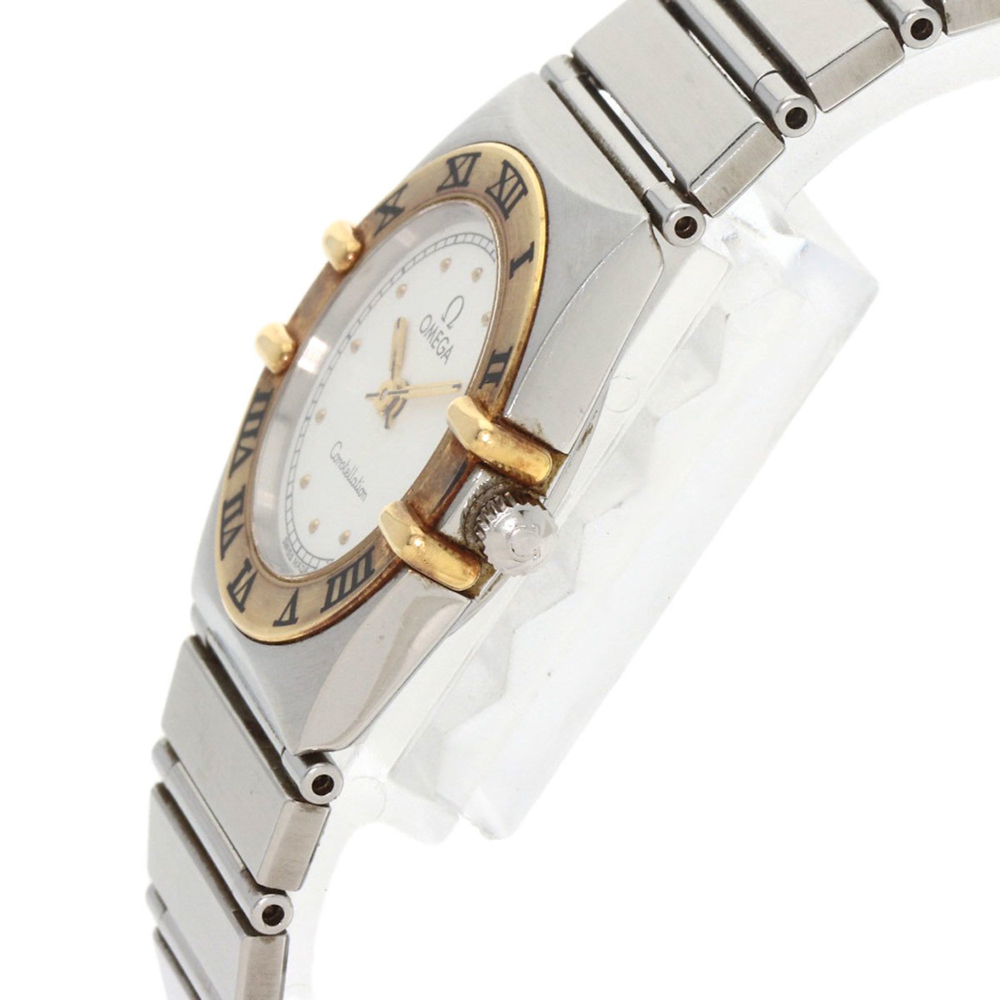 OMEGA Constellation Flat Bezel Watch Stainless Steel Two-tone Ladies