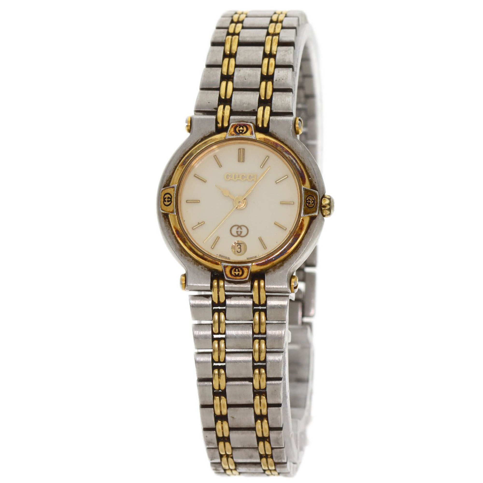 Gucci 9000L Watch Stainless Steel SSxGP Ladies GUCCI