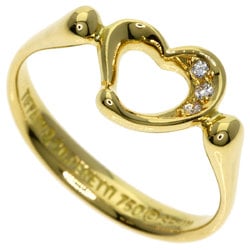 Tiffany & Co. Heart 3P Diamond Ring, 18K Yellow Gold, Women's, TIFFANY