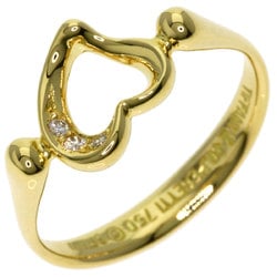 Tiffany & Co. Heart 3P Diamond Ring, 18K Yellow Gold, Women's, TIFFANY