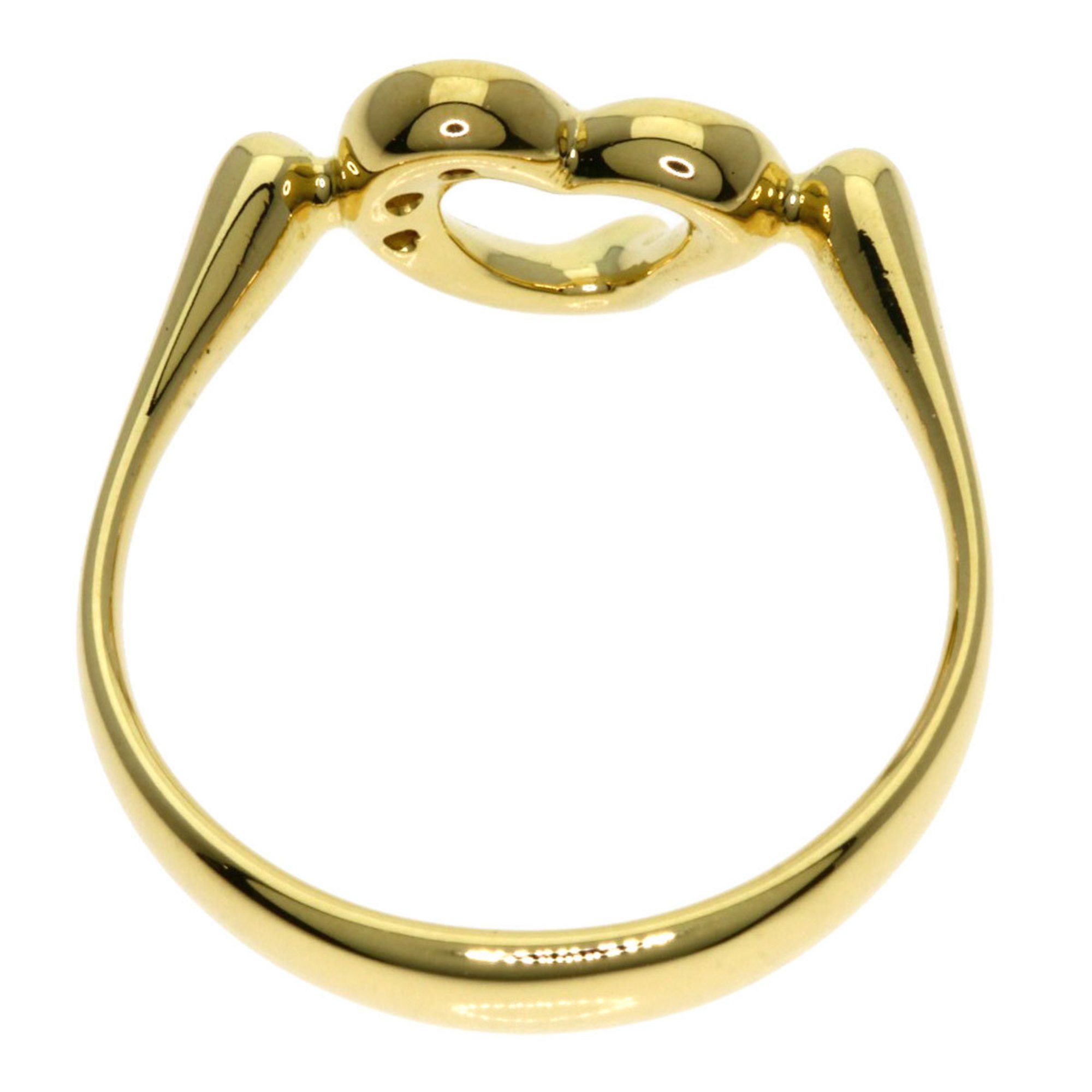 Tiffany & Co. Heart 3P Diamond Ring, 18K Yellow Gold, Women's, TIFFANY