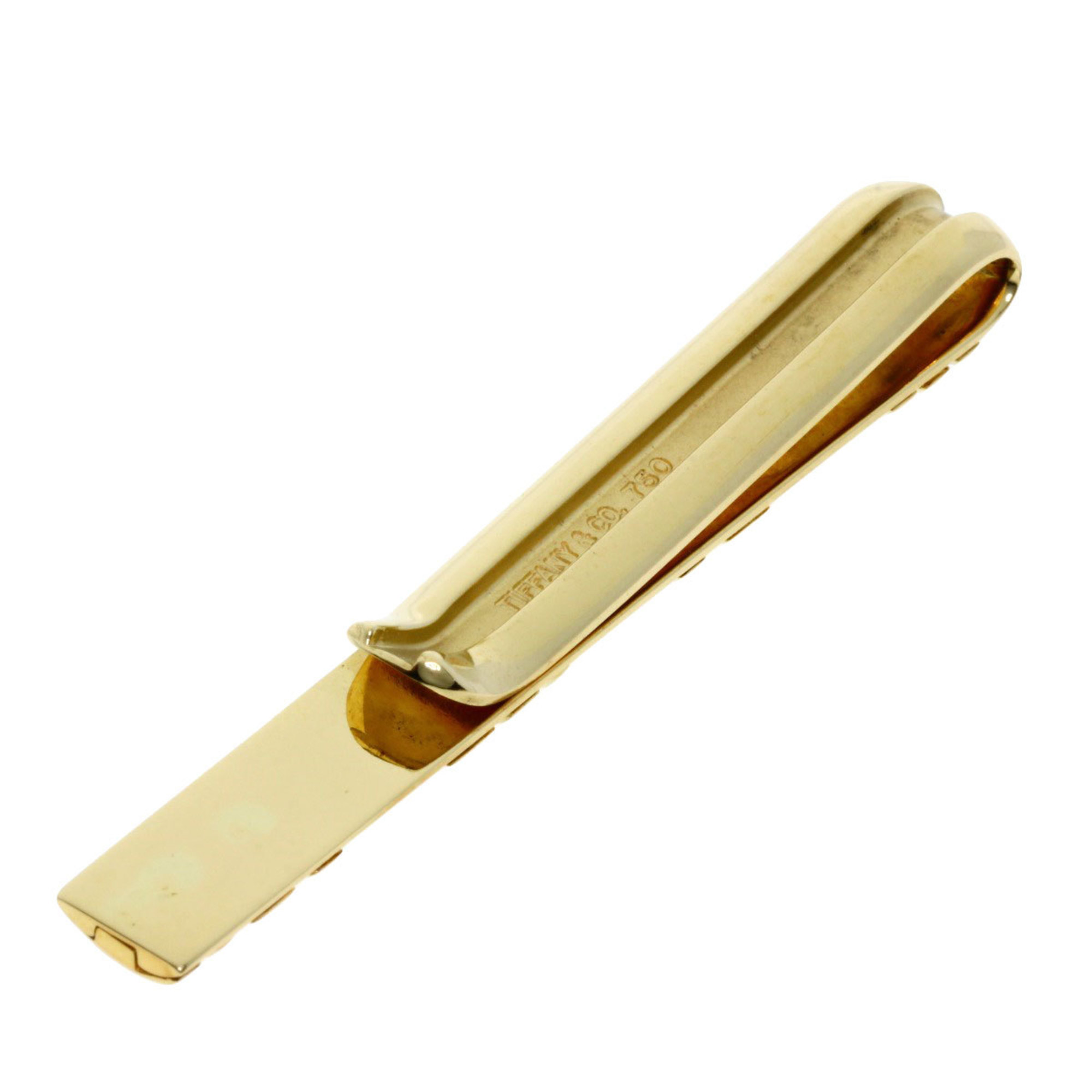 Tiffany Atlas Tie Bar Clip 18K Yellow Gold Men's TIFFANY&Co.