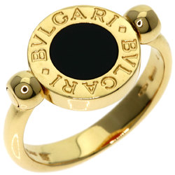 BVLGARI Flip Onyx Coral Ring, 18K Yellow Gold, Women's