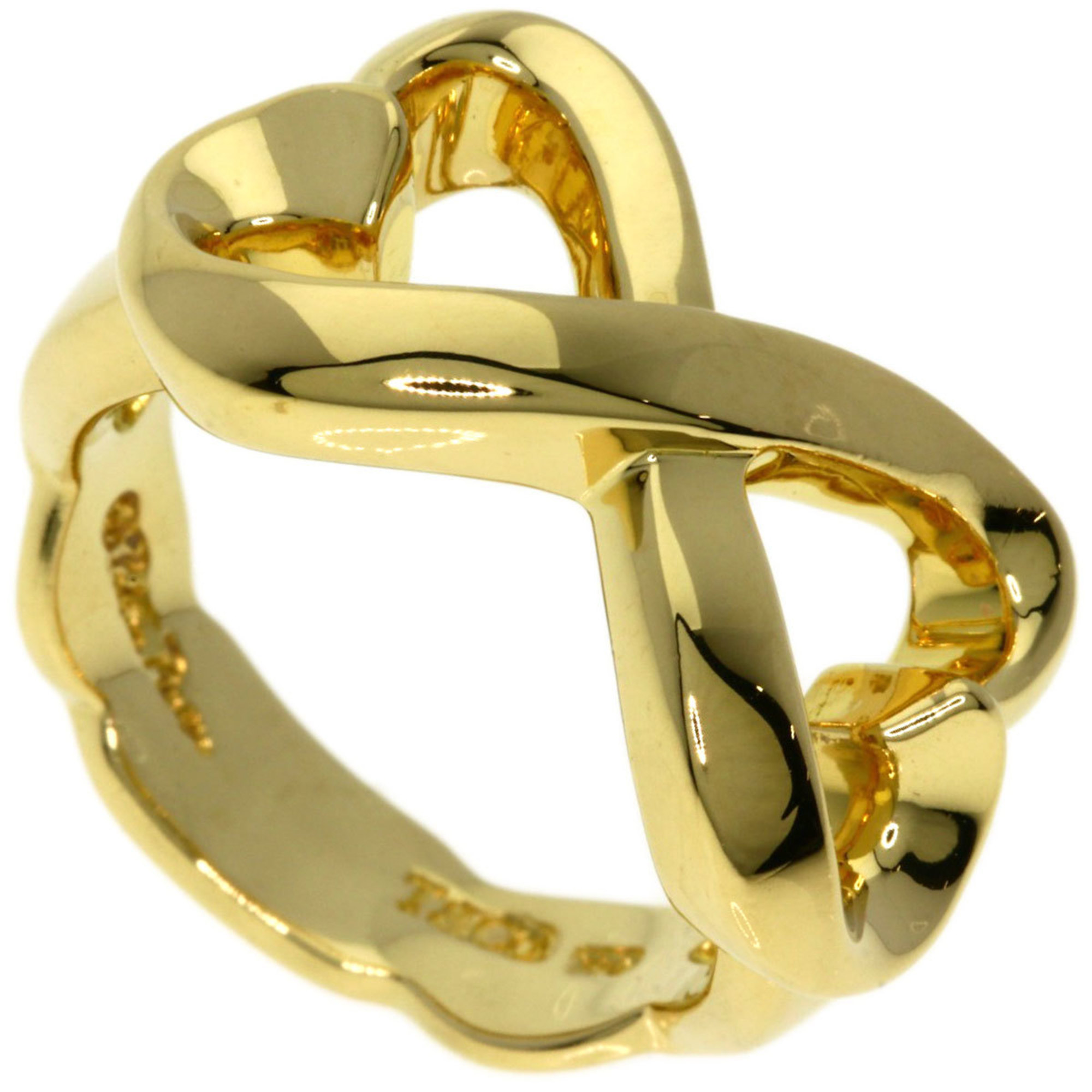 Tiffany & Co. Double Loving Heart Ring, 18K Yellow Gold, Women's, TIFFANY