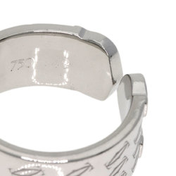 Cartier 2C Ring #49 Ring, K18 White Gold, Women's CARTIER