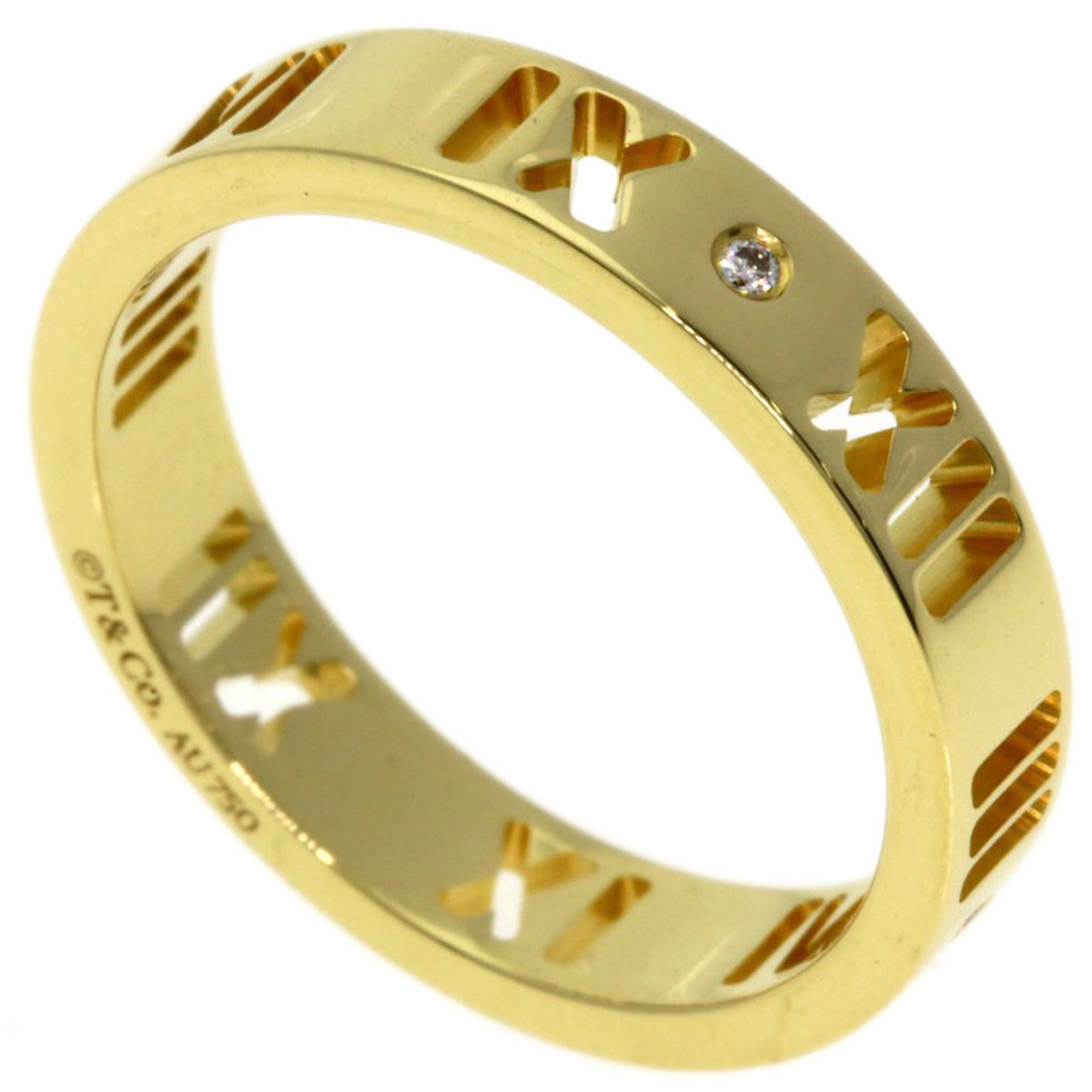 Tiffany Atlas Pierced Diamond Ring, 18k Yellow Gold, Women's, TIFFANY&Co.