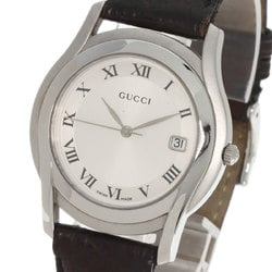 Gucci 5500M Watch Stainless Steel Leather Men's GUCCI